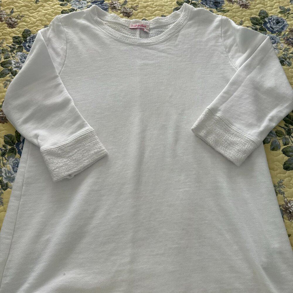 Fresh Produce, White, Terry Pullover, Medium, NWOT